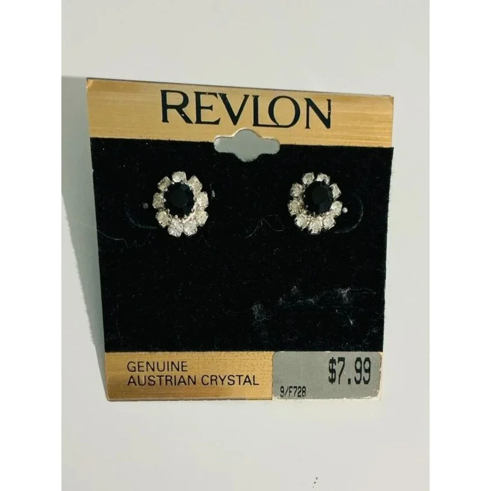 Vintage revlon earrings Austrian crystal